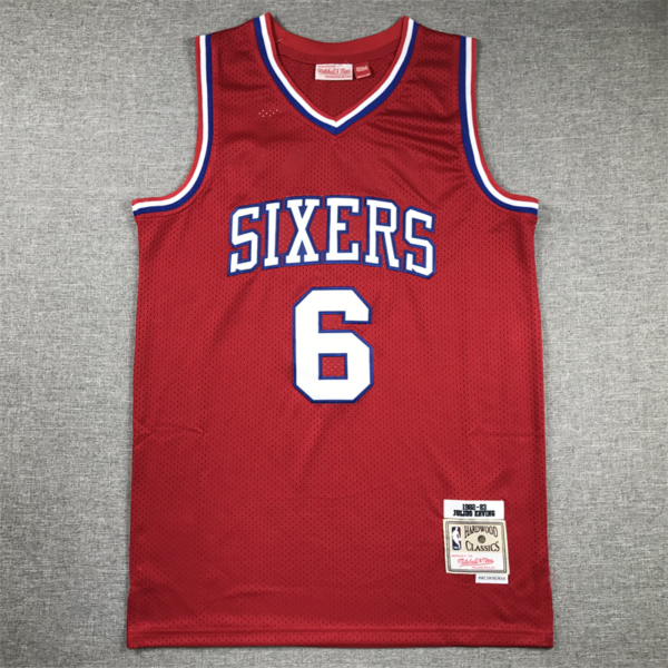 Julius ERVING 1982-83 Classic piros Sixers mez