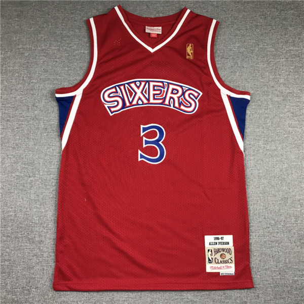 Allen IVERSON 1996-97 Classic piros Philadelphia 76ers mez