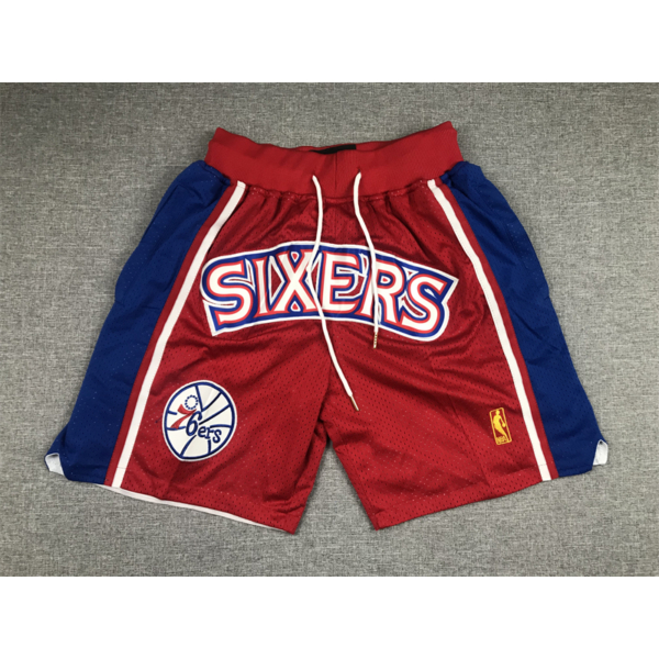 Philadelphia 76ers Retro piros Just Don zsebes kosaras rövidnadrág