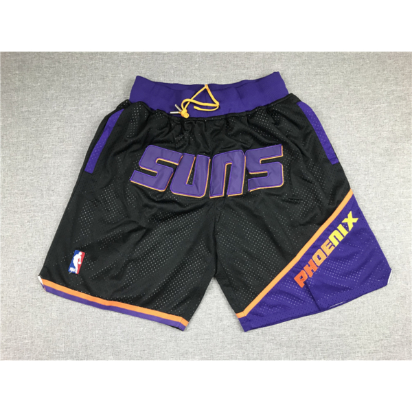 Phoenix Suns fekete Just Don zsebes kosaras rövidnadrág
