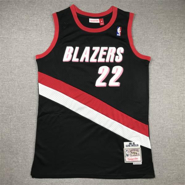 Clyde DREXLER Classic fekete Portland Trail Blazers mez