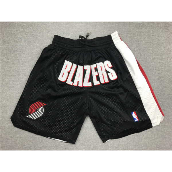 Portland Trail Blazers fekete Just Don zsebes kosaras rövidnadrág
