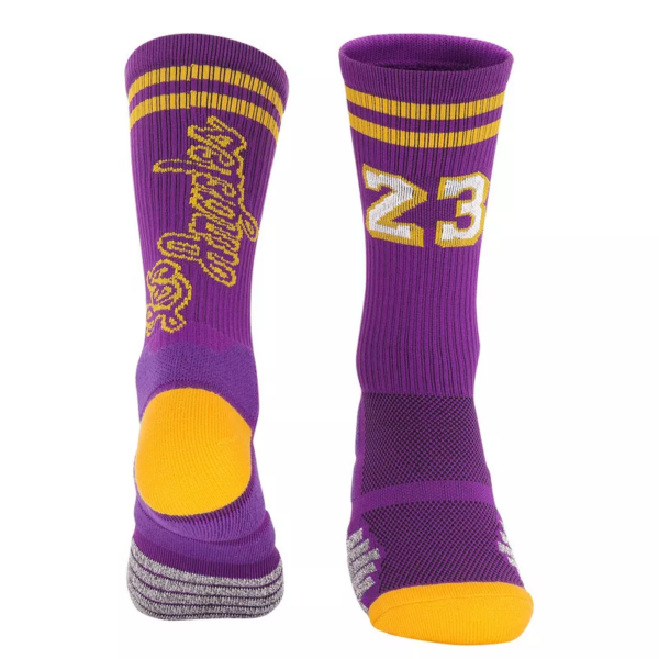 Lebron JAMES #23 Los Angeles sárga zokni