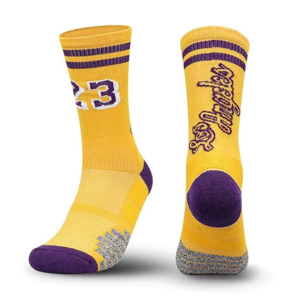 Lebron JAMES #23 Los Angeles sárga zokni
