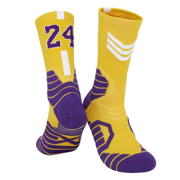 Kobe BRYANT sárga #24 zokni