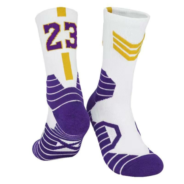 Lebron JAMES fehér-lila zokni