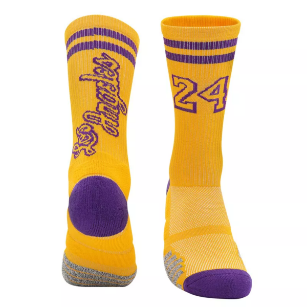 Kobe BRYANT sárga #24 Los Angeles zokni